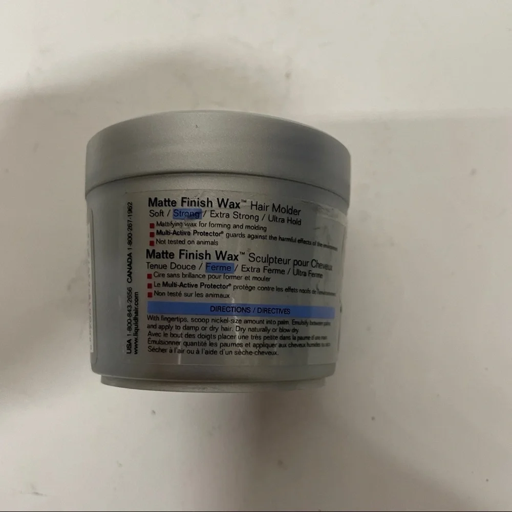 Wella Liquid Hair Matte Finish Wax Hair Molder Soft Hold 3.4 OZ HTF